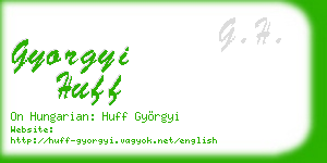 gyorgyi huff business card